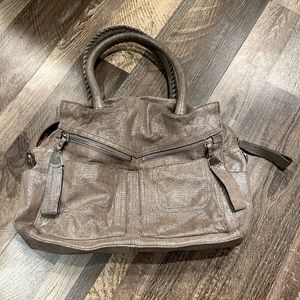 B. Makowsky Metallica slouchy hand bag